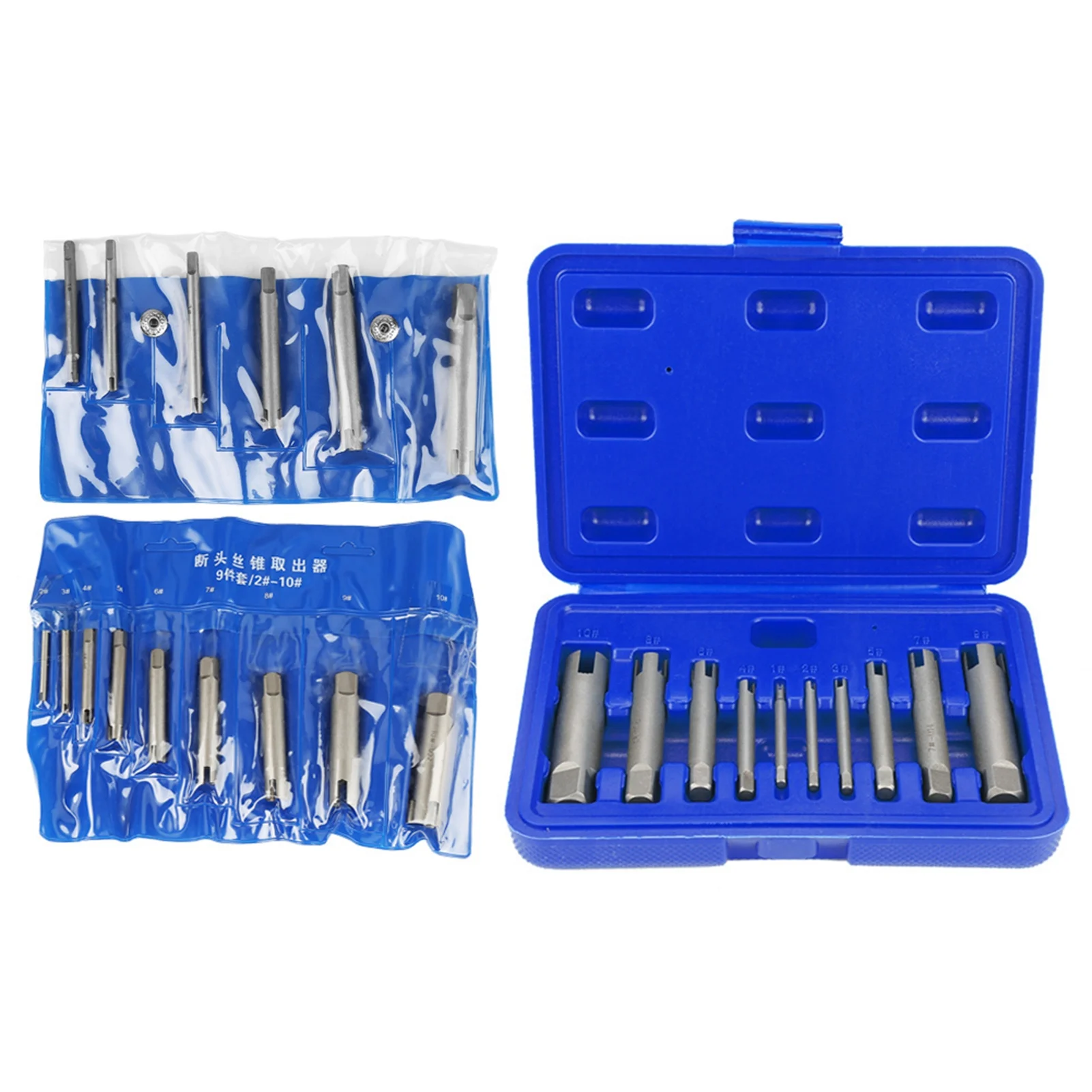 High Speed Steel Broken Head Taps Remover Stripped Screw Tap Extractor Set Tools