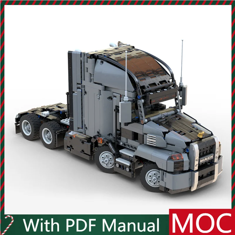 

Лидер продаж, 1664 шт., изысканная серая голова грузовика, модульные строительные блоки, модель для образования детей, сделай сам, сборная игрушка, подарки на день рождения, Рождество