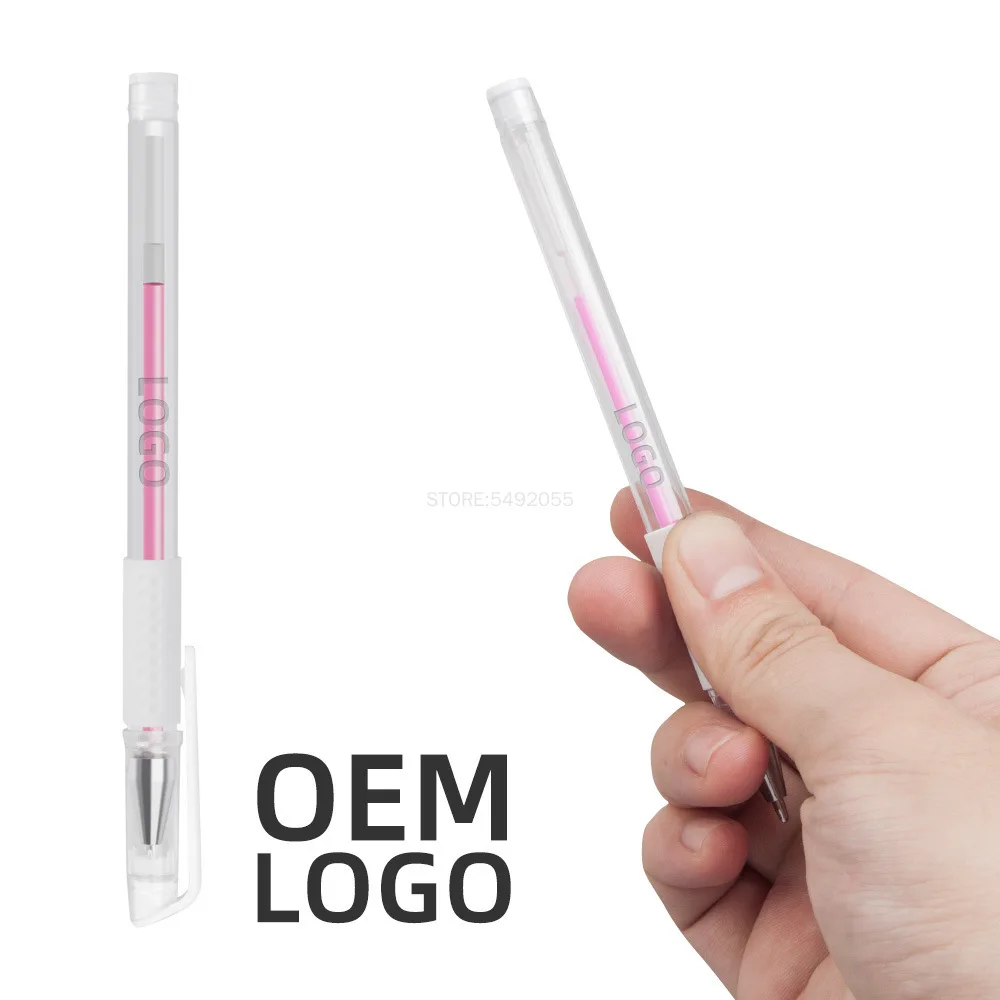 10PCS Pink Eyebrow Marker Pen Tattoo Accessories Point Microblading Pen Tattoo Surgical Skin Mark for Permanent Make Up Supplies