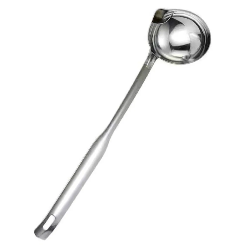 Rustless Oil Separator Spoon Long Handle Draining Mesh Head Filter Spoon Thickened Smooth Hot Pot Ladle Hot Pot Soup view 2