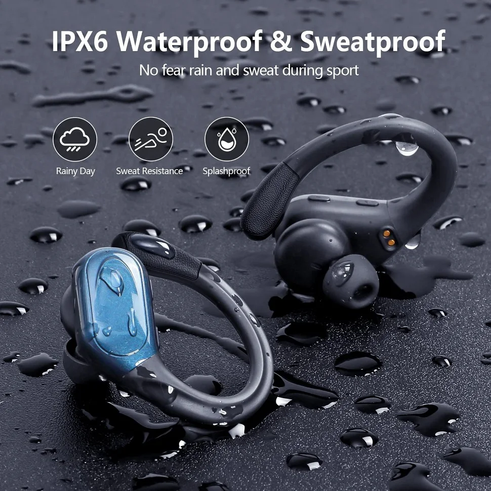 Sports TWS Bluetooth 5.1 Earphones with Mic Wireless Headphones LED Display Noise Canceling Earbuds In-Ear Waterproof Headsets