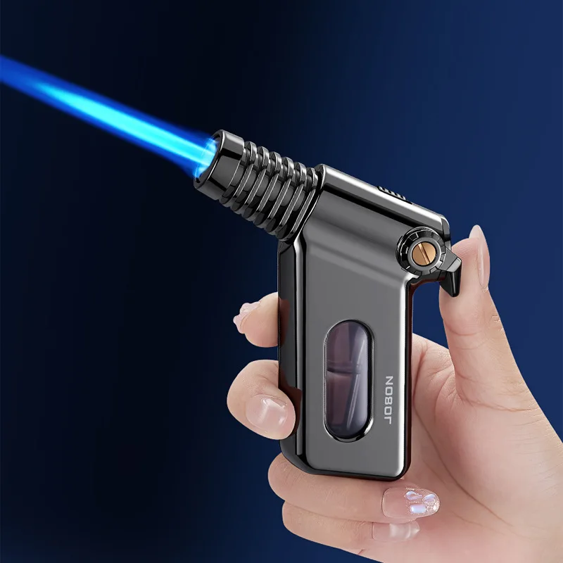 

Jobon Mini High Temperature Direct Flame Transparent Air Window Windproof Lighter, Inflatable Spray Gun Cigar Cigarette Lighter