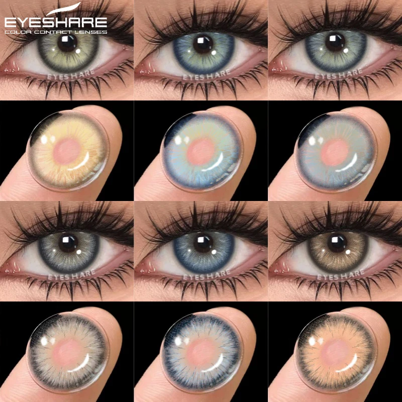 EYESHARE 1 Paar farbige Pupillen für Augen, blaue Augenfarbe, grüne Augenkontaktlinsen, braun, natürlich, modisch, graue Pupillinsen, jährlich