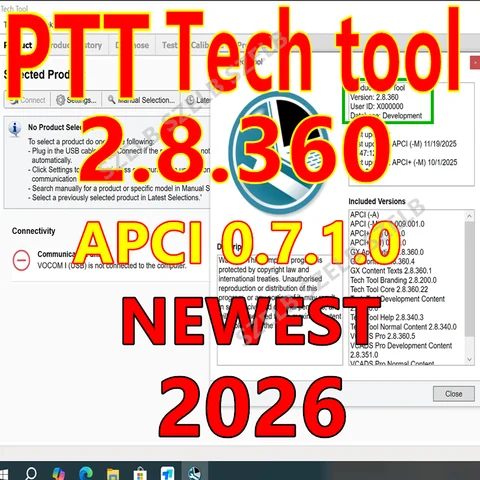 2026 Premium Tech Tool 2.8.360 software+ Dev2tool+ APCI 0.7[2025.12] +Parts Catalog Repair Manuals PROSIS 2025.03+ IMPACT2024