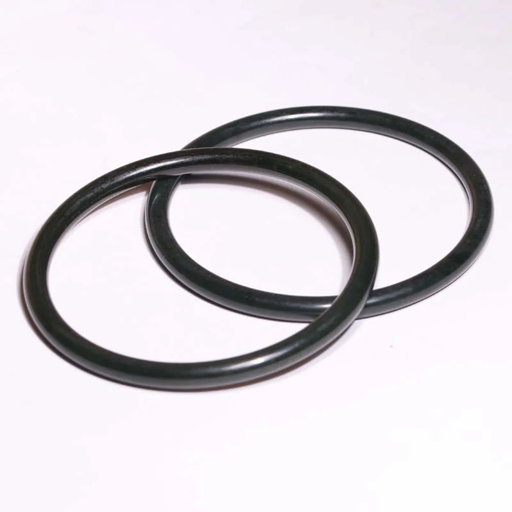 

2Pcs Round Plastic Handles DIY Bag Handle Ring Black 10cm Inside Diameter Handmade Bag Accessories for Purse Craft