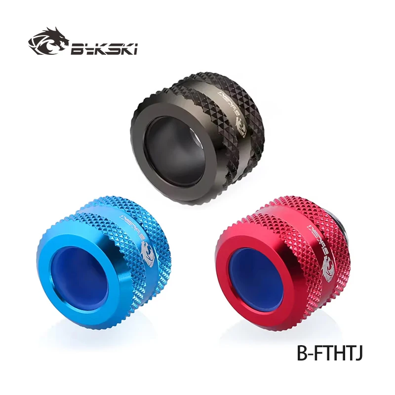 Bykski OD12mm/OD14mm/OD16mm Hard Pipe G1/4'' Fitting Computer Hand Compression Connector for Acrylic Rigid Tube Red Blue Gun