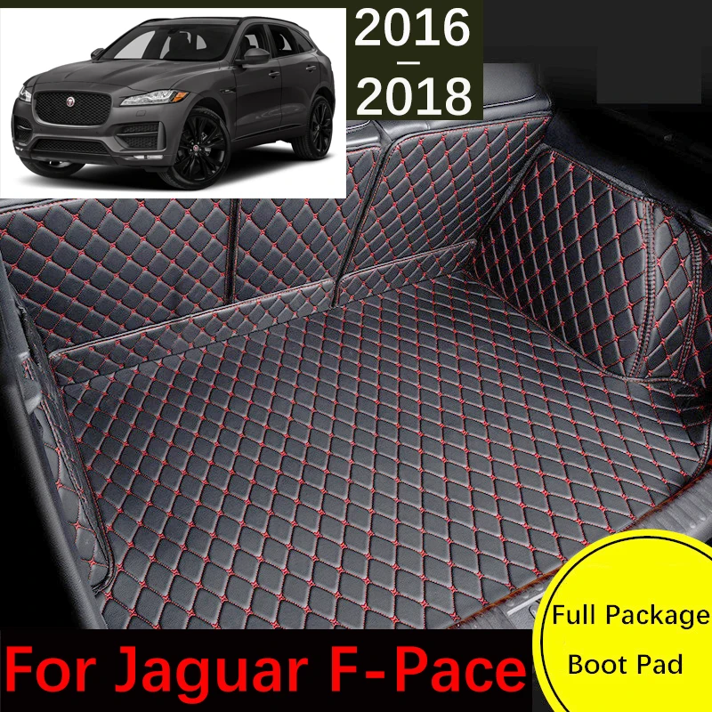 

Кожаный коврик для багажника автомобиля Jaguar F-Pace 2016 2017 2018, водонепроницаемый коврик, поднос, ковер, грязь, аксессуары для автомобиля