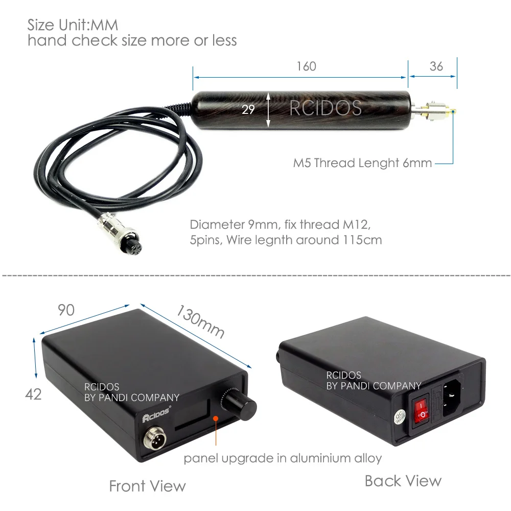 SH01/02 RCIDOS Electric Leather Edge Creaser,Digital Accurate Temperature Control Creasing Machine,110-240V,Tips right hand Use