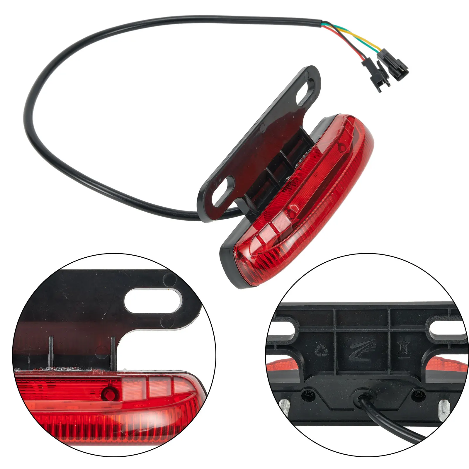 36-48V Ebike Rear Brake Light Tail Light Safe Warn Lamp For Electric Bicycle Turn Signal Reflector Lamp Shell No Bulb