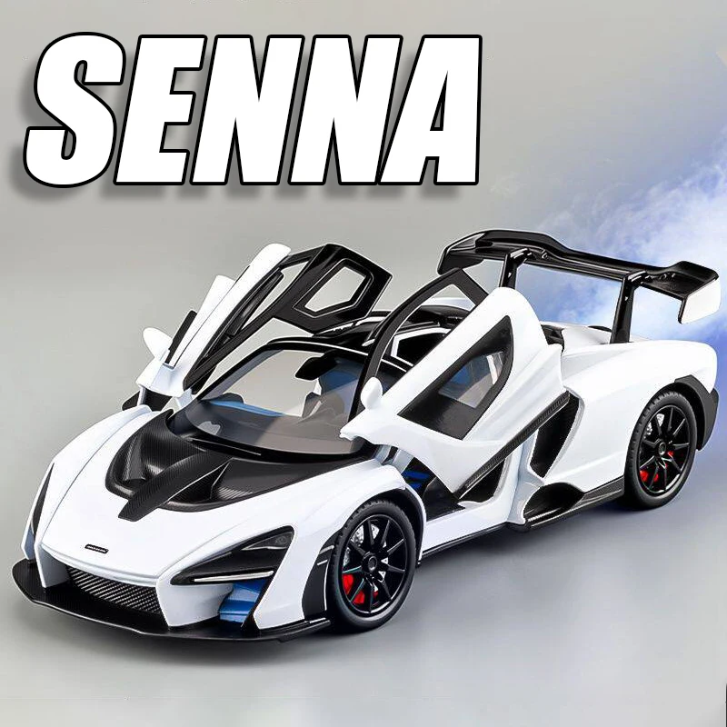 1-24-senna-evo-sports-cars-toy-model-alloy-diecast-doors-opened-supercar-shock-absorption-miniature-supercars-table-ornament