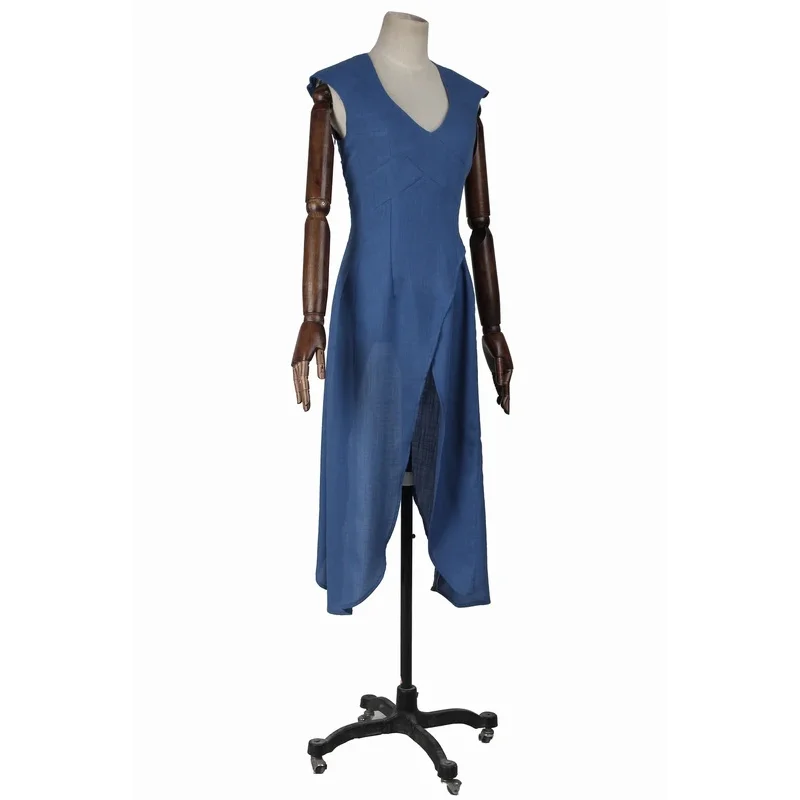 slim fit dress slacks Inspired by Daenerys Targaryen Game of Thrones Astapor Azure Blue dres –  Mariecosplayshop main image 1