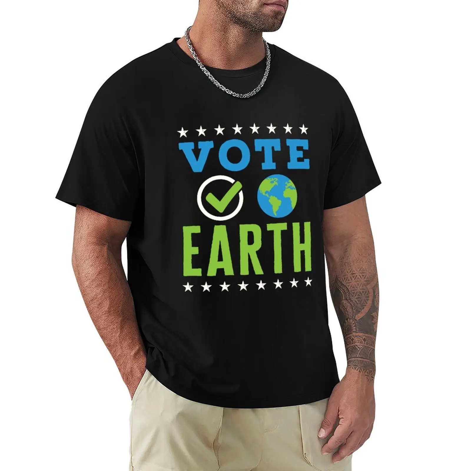 Vote Earth Environment Earth Day Environmental Activist T-Shirt Water Resistant Casual T-Shirt