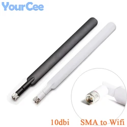 2pcs/1pc SMA Male White Black 10dBi for 4G LTE Router External Antenna B593S B880 B310 700-2690MHz Router Antenna