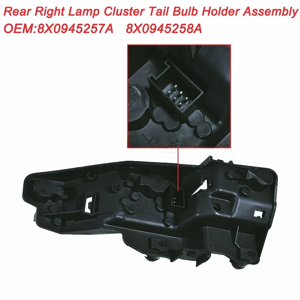 DB-Soporte  bombilla  panel  luz trasera  coche 8X0945257A 8X0945258A para Audi A1 2011-2018