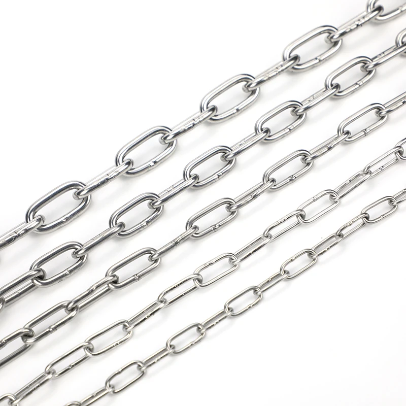 1 Meter 304 Stainless Steel Outdoor Long Link Chain Waterproof and Anti-rust For Lifting Binding 1.2/1.5/2/2.5/12MM