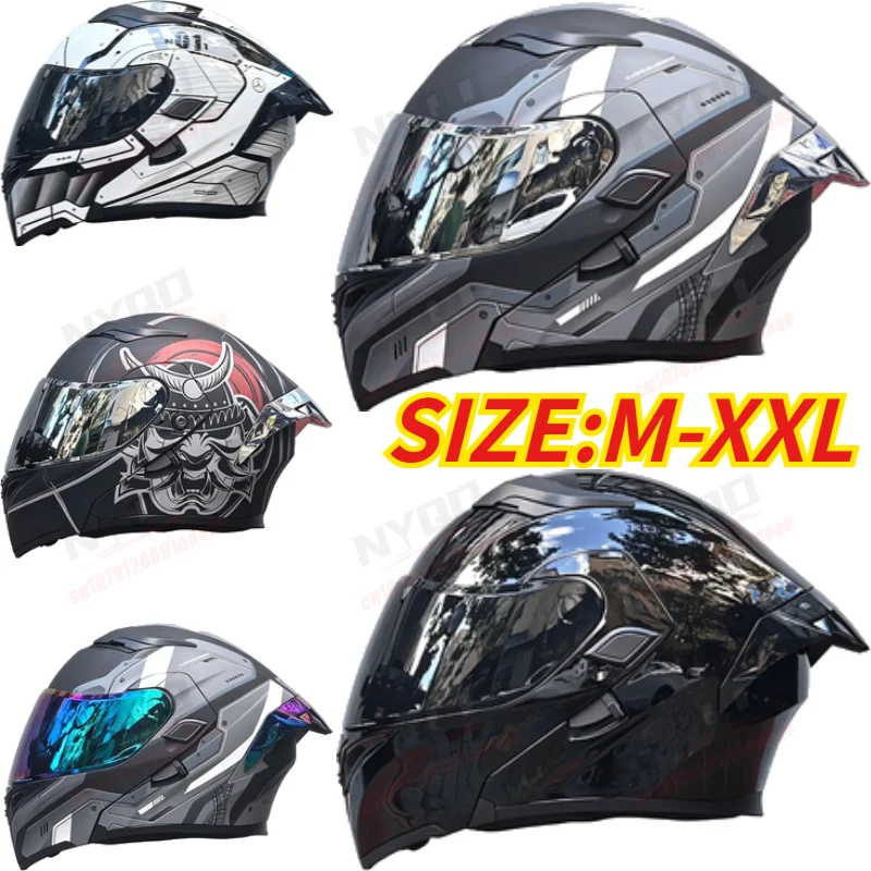 

Men's Full Face Motorcycle Helmet with Sun Visor, Unisex Universal Safety Protective Helmet for Men and Women