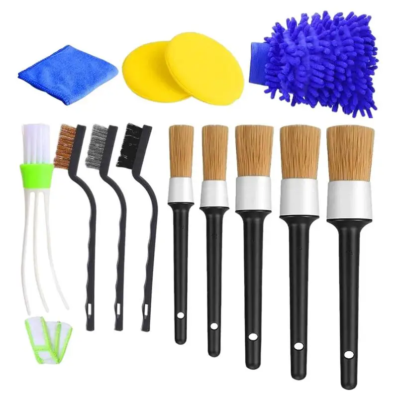 

13 Pieces Auto Detailing Brush Auto Interior Exterior Cleaning Brush Detail Brush Scratch-Free Cleaning For Car Dashboard Car