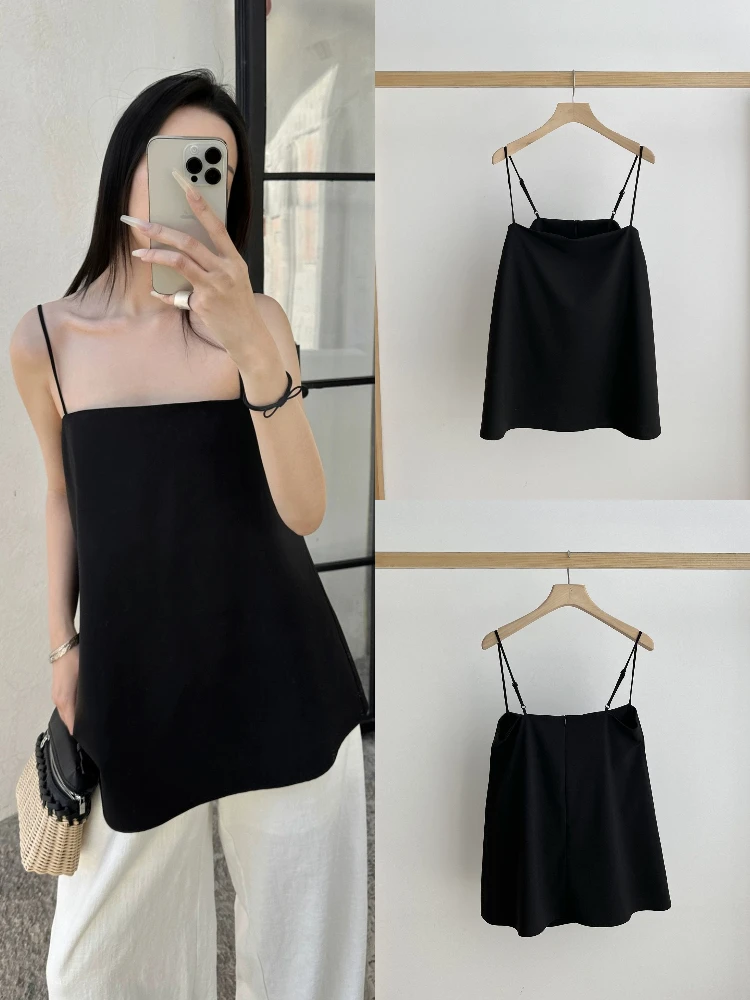 

East Gate Strap Vest Women's Loose Svel Top Korean Sle Simple Design Casual Bal Outerwear Summer Faion