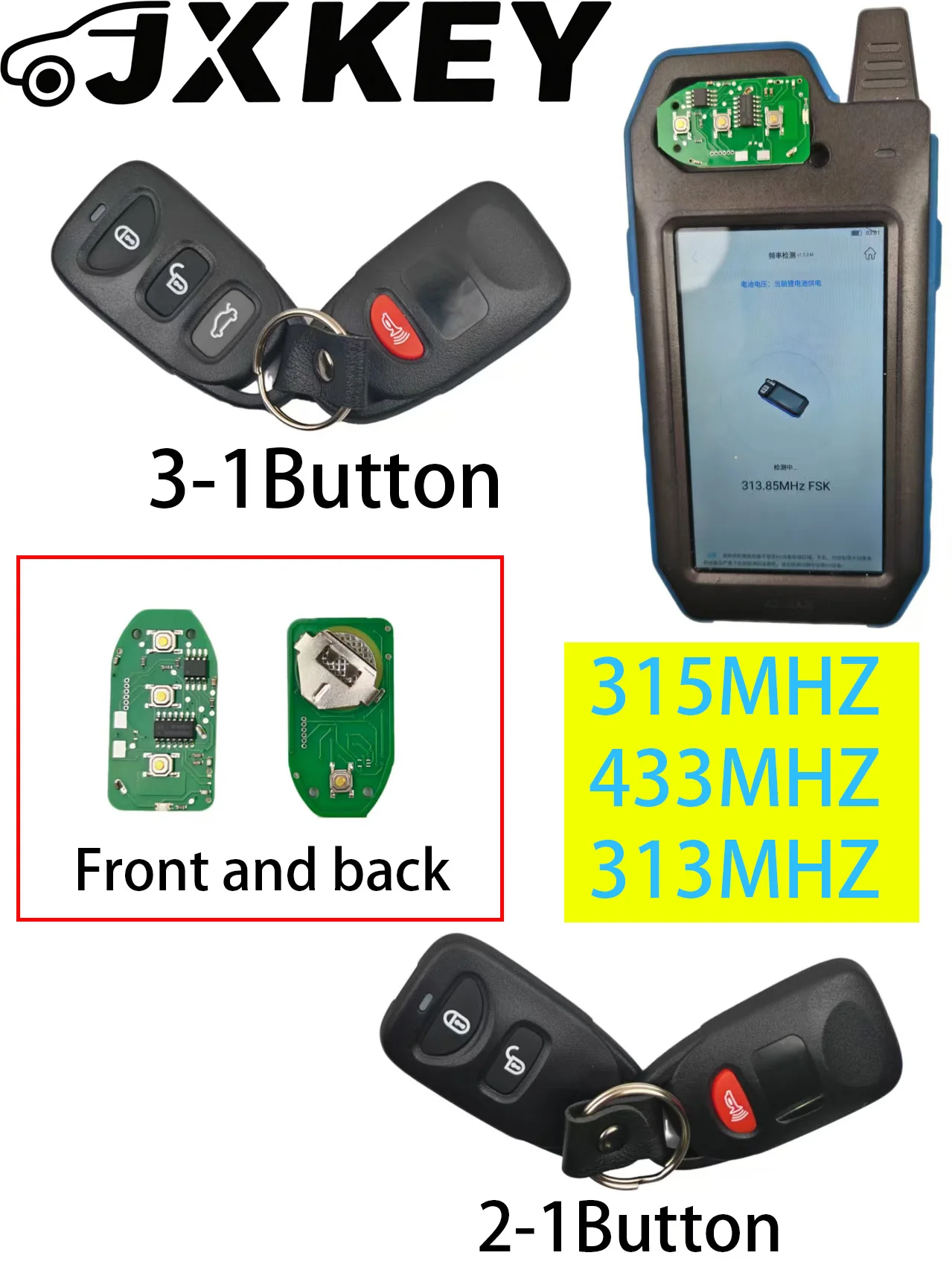 

For Hyundai Kia CarensTucson Elantra Santa FE Carens Sonata working with DaoTong/X300,etc ,2-1/3-1Buttons Car Key Remote Control