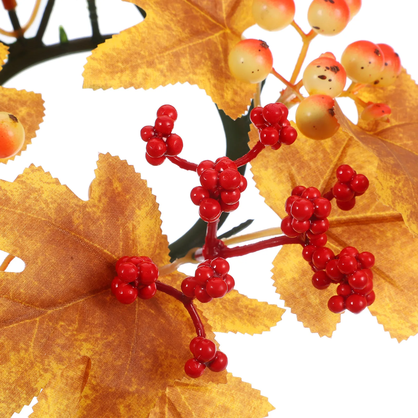 

C Wreath Ring Artificial Leaf Thanksgiving Centerpiece Decor Fall Party Tabletop Decoration Color C Wreath