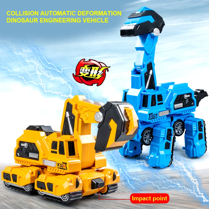 

Инерционная ударная деформация, модель инженерного автомобиля динозавра, игрушка, имитация подвижного детского танка с драконом на запястье, XT214