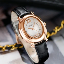 Luxury Brand Woman Watch High Quality Fashion Oval Ladies Fashion Quartz watches Leather Waterproof Watch for Women Reloj Mujer