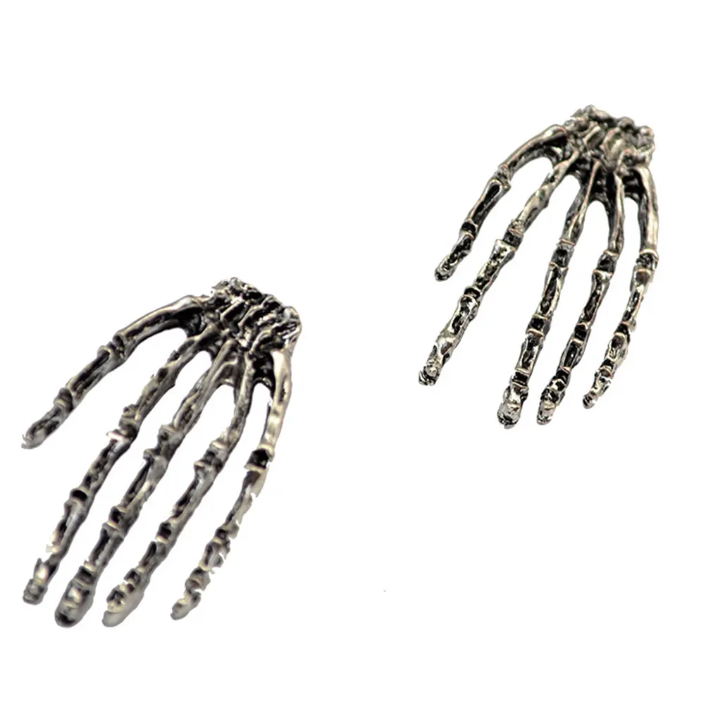 1Pair Palm Earrings Women Halloween Jewelry Danglers Bone Theme Fashion Accessory Stylish Statement Earrings for Any
