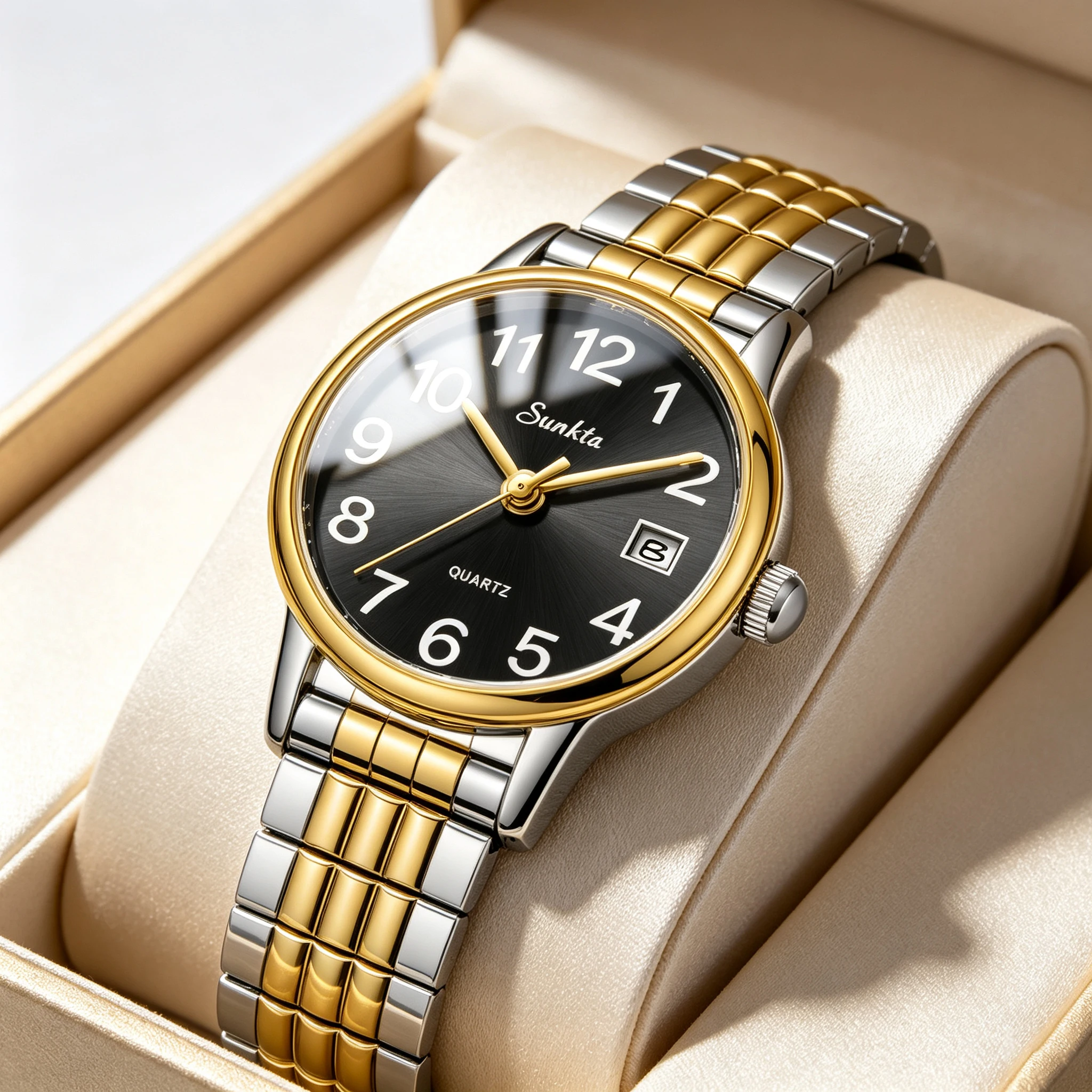 2026 SUNKTA Luxury Womens Watch Elegant Fashion Quartz Wristwatches 30M Waterproof Steel Strap Watches Ladies Gifts Reloj Mujer