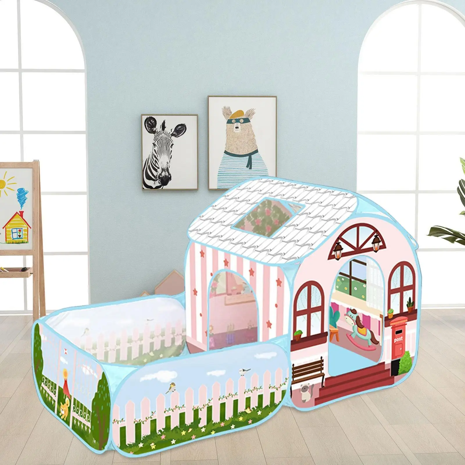 Tienda de juegos para niños con recinto, lectura de estudio, juego imaginativo, Castillo de princesa para parques, Picnics, patio trasero, fiestas de cumpleaños