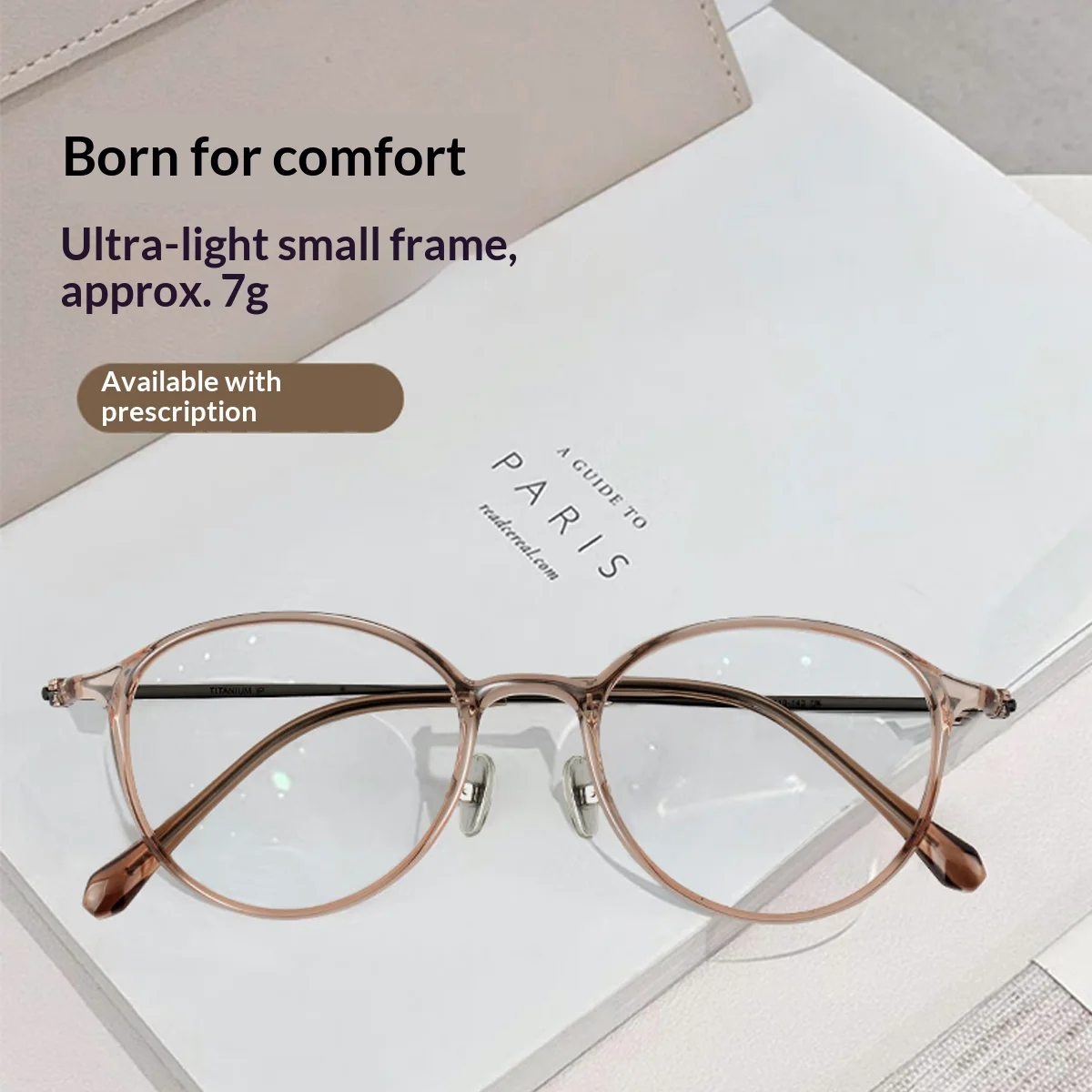 

FYTOO Anti Blue Light Myopia Eyeframe 7g Ultra Light Small Round Lens Women's Comfortable Myopia Frame L9108