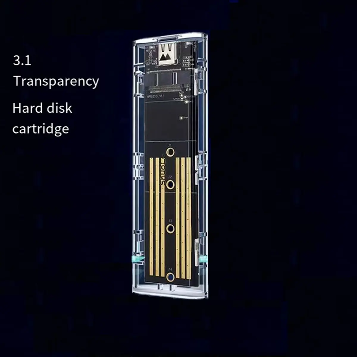 Essential M2 SSD Case M.2 NVME SSD Enclosure Portable USB3.1 Type-C SSD Transparent Hard Disk Case 5Gbps for PC