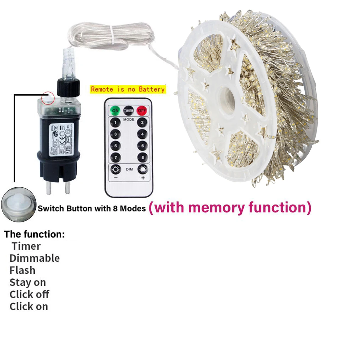 6M-50M Cluster Firecracker String Lights Fairy Christmas Light Garland LED For Wedding Party New Year Christmas Tree Decor Lamps