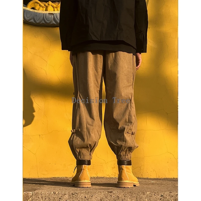 2025 chinese martial arts pants creative kungfu tapered bell-bottoms leisure loose comfortable daily wushu training trousers