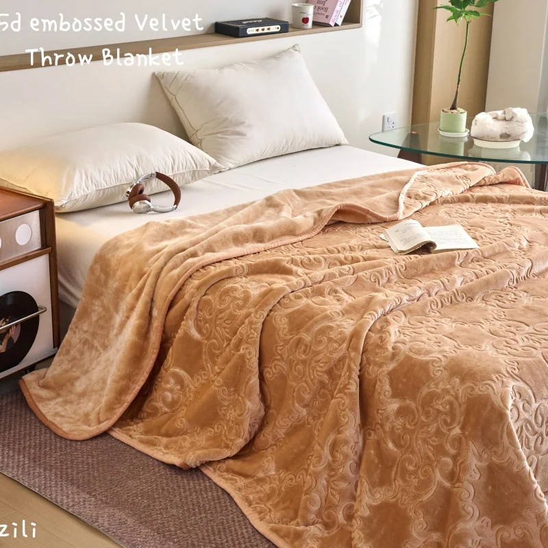 Soft Warm Solid Velvet Blanket Autumn Winter Warm Couch Bed Throw Blankets Home Decor Sofa Cover Bedding Bedspread Blanket