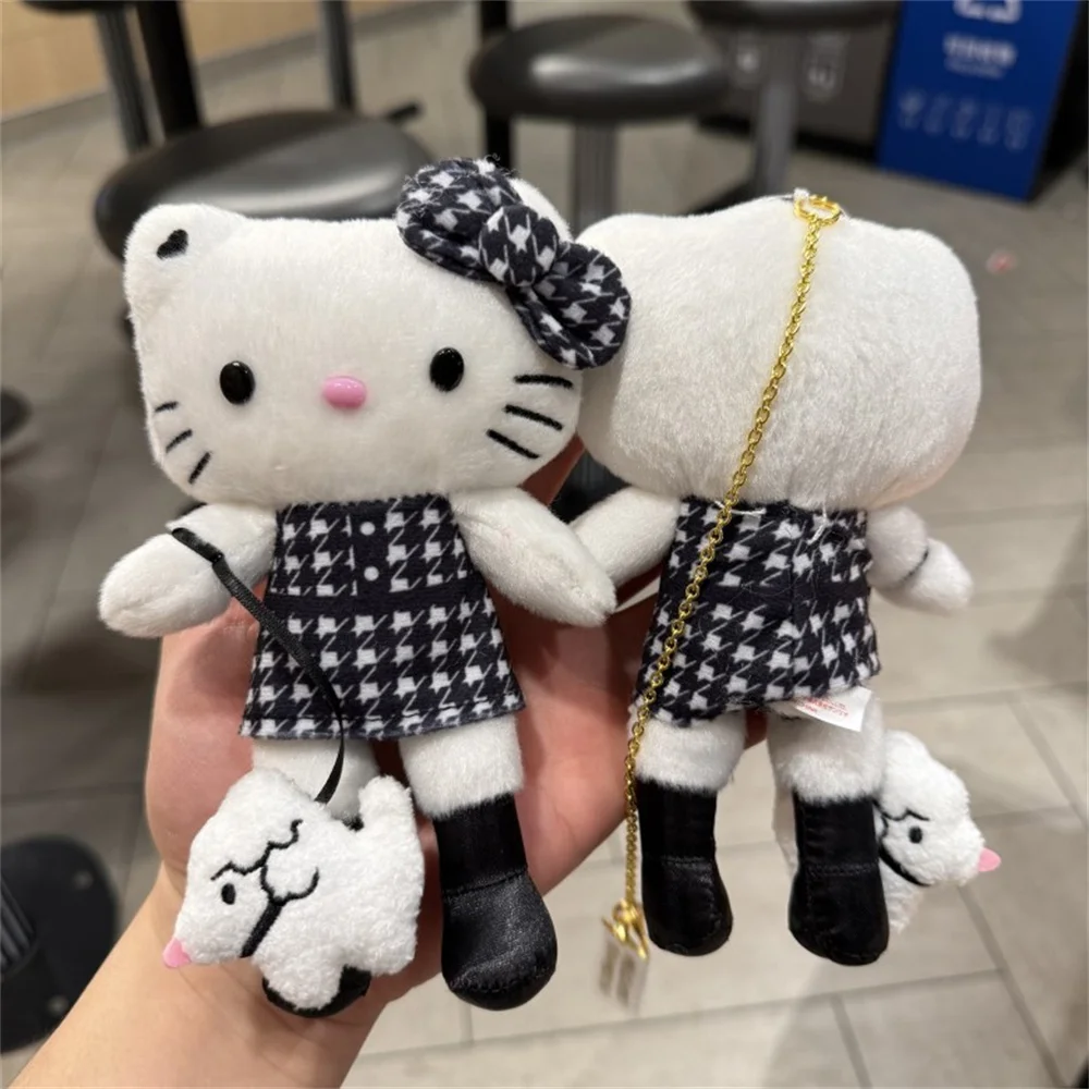 Cartoon Hello Kitty długie nogi pluszowy brelok Kawaii para tornister wisiorek Pp bawełna wypchana lalka prezent urodzinowy