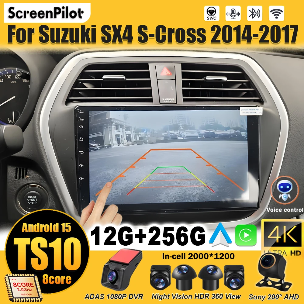 

Android 15 For Suzuki SX4 2 S-Cross 2012 - 2016 Car Radio Stereo Head Unit Multimedia Video Player Bluetooth Touch Screen Wifi