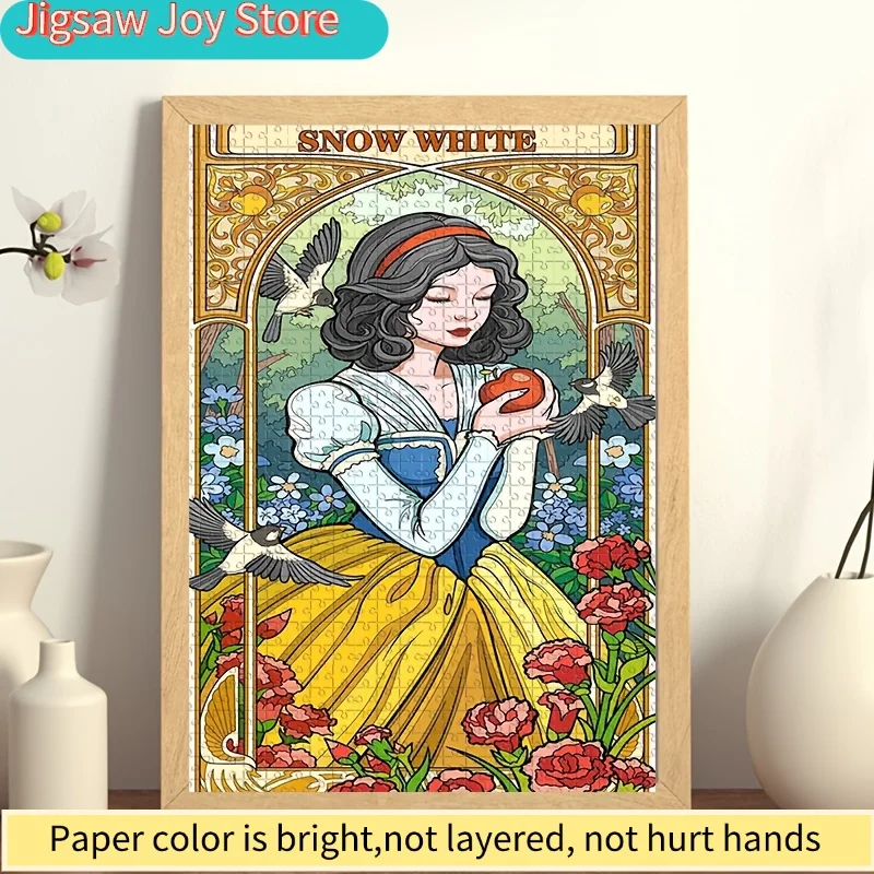 1000-teiliges Schneewittchen und die sieben Zwerge Puzzle - Offizielles Film-Puzzlespiel mit Schneewittchen, Zwergen, böser Königin - Großes Puzzle