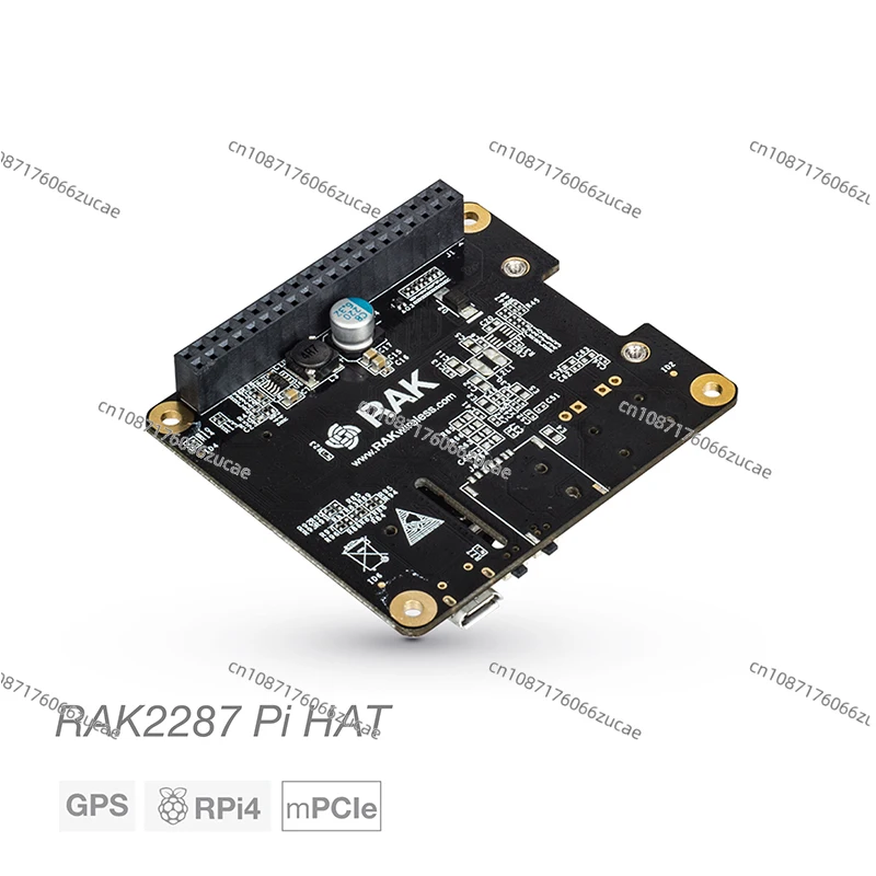 RAK2287 Pi HAT LoRa Gateway Adapter Board with MINI PCIe Slot RAK2287 LPWAN Concentrator Module for Raspberry Pi 3B+/4