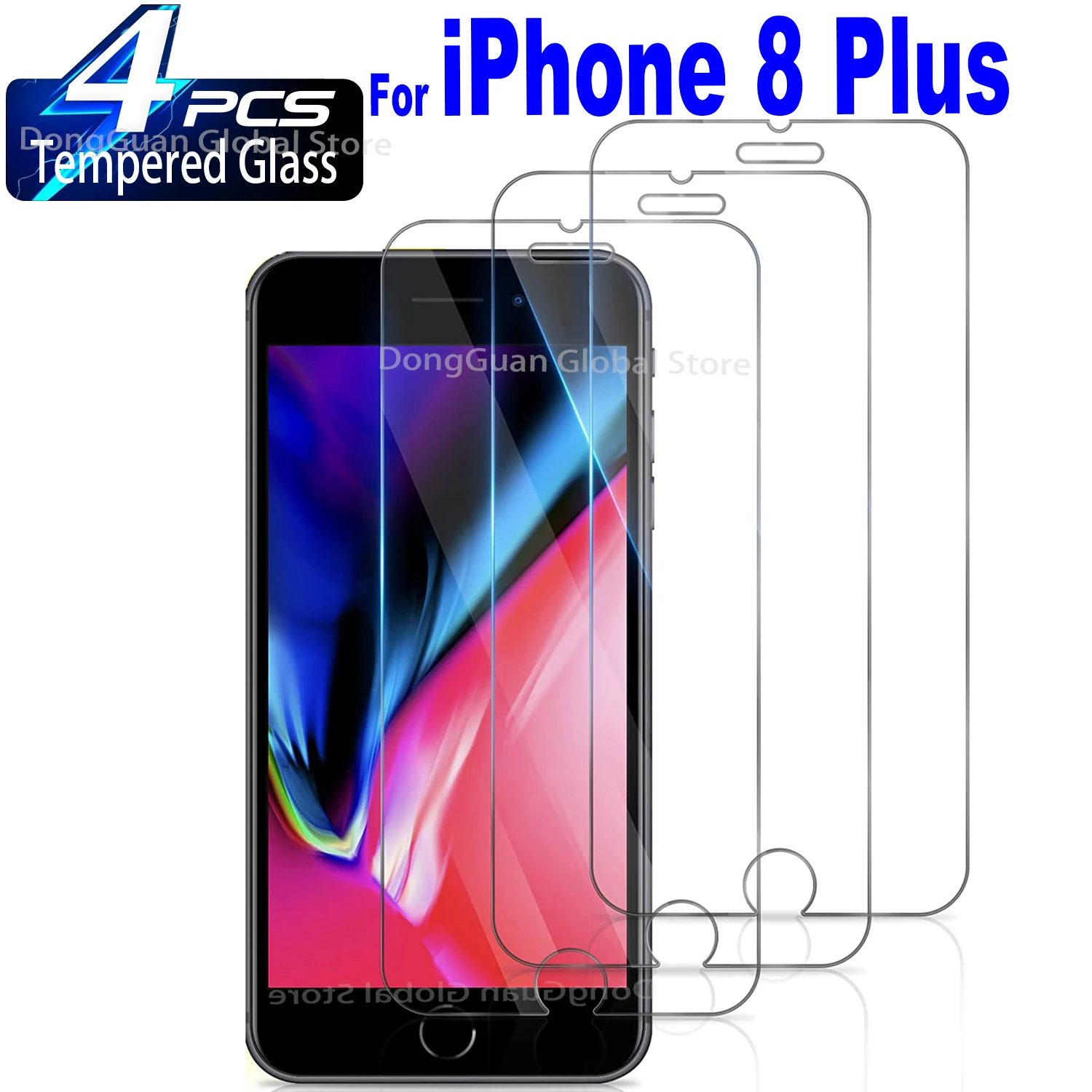 

1Pcs/4Pcs HD Tempered Glass For iPhone 8 Plus Screen Protector Glass Film