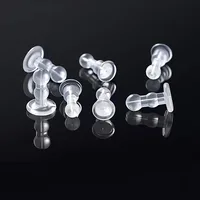 100/10 pièces Embouts de sécurité en caoutchouc silicone souple pour boucles d'oreilles clous, accessoires de fabrication de bijoux DIY, embouts en forme de balle 6