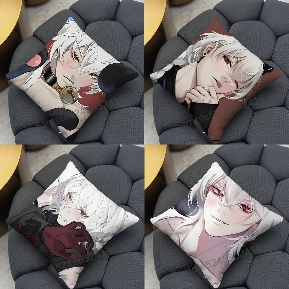 ADWD C-Casper Grim A Date With Death Square Cushion Pillow Case Sofa  Bedroom/Living Room Backrest Multiple Size Washable Covers
