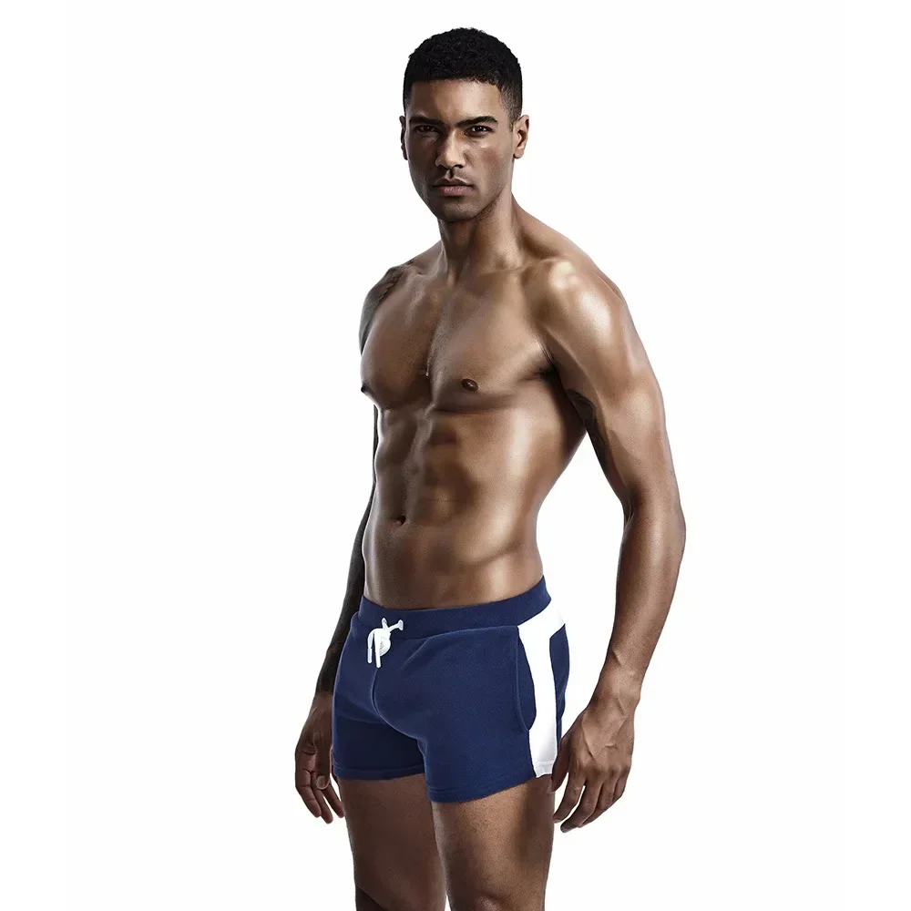 กางเกงขาสั้นผู้ชายสบายๆวิ่งออกกําลังกายกางเกงวิ่งออกกําลังกายเทนนิสออกกําลังกายผ้าฝ้าย Breath Homewear กีฬานักมวยโยคะออกกําลังกาย Beachwear