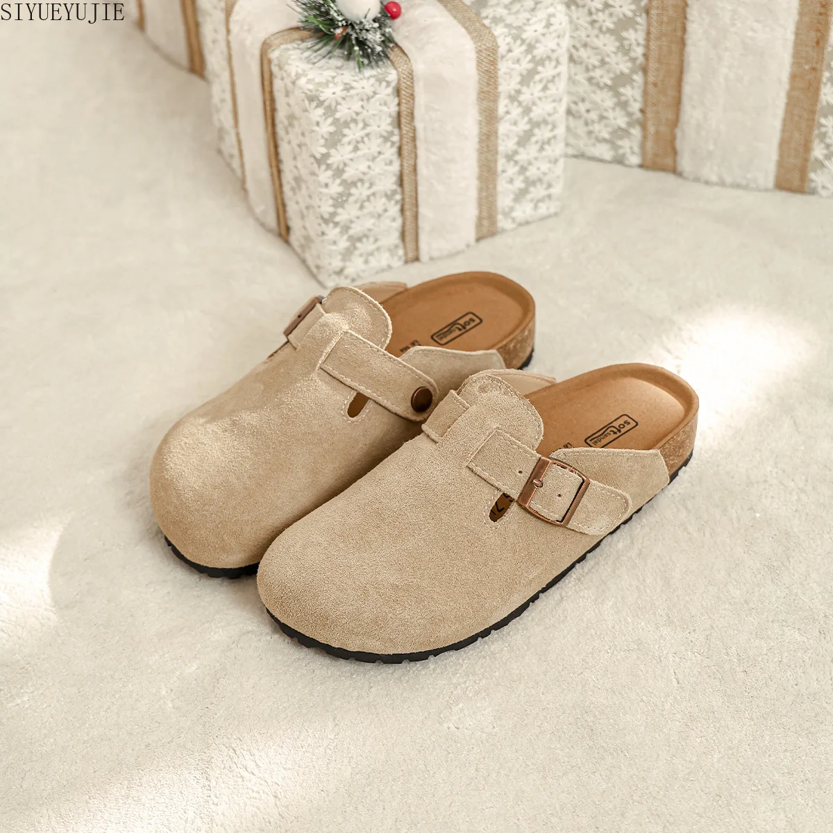 Women's Mules Slippers Classic Cork Clogs Sandals With Arch Support Female Fashion Outdoor Soft Footbed Platform men Slippers