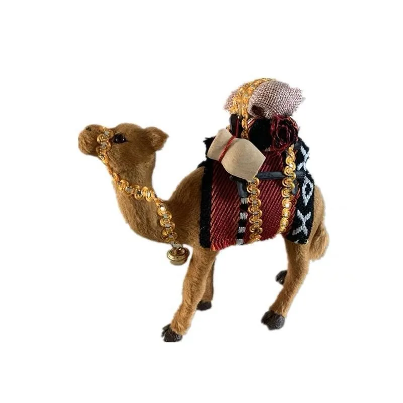 

1pc Simulation Animal Toy Plush Stuffed Camel Doll Home Decoration Props Ornaments Gifts Collectible Boys Girls Gifts