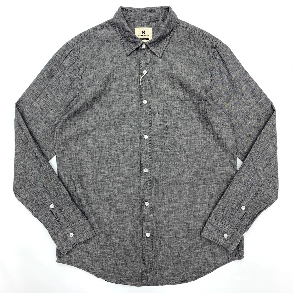 Men's linen cotton thin Japanese retro American simple long sleeve loose large size casual shirt
