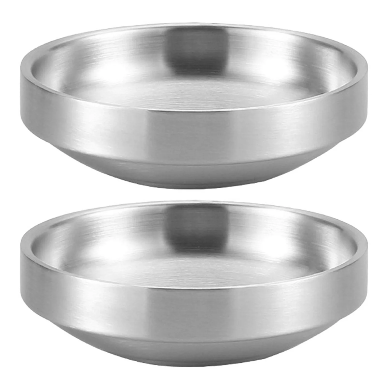 

2Pcs Stainless Steel Kimchi Dishes Modern Tiered Serving Tray for Condiments Sauces Appetizers Ideal for Dining Room Kitchen