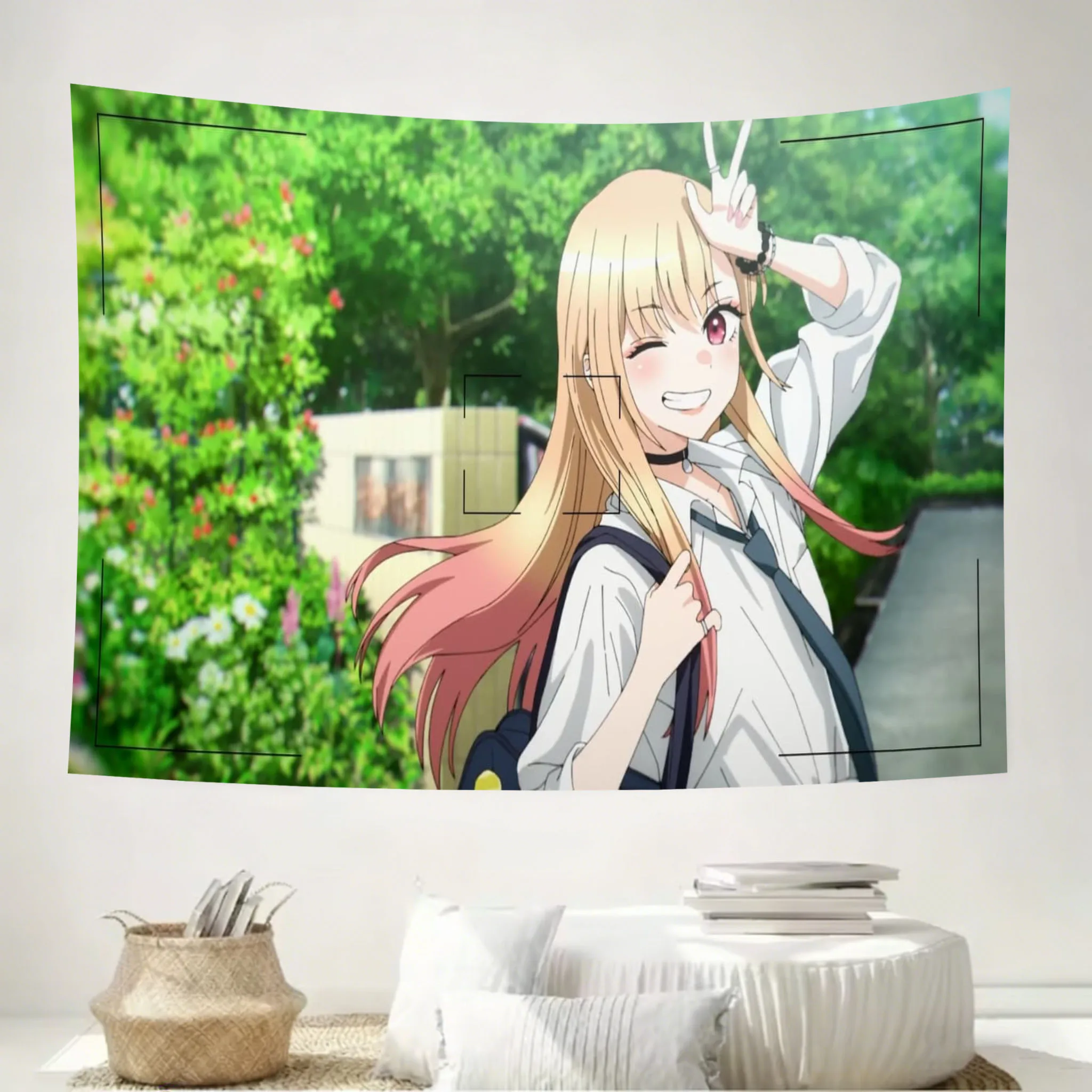 VIKAMA My Dress Up Darling Marin Kitagawa Background Cloth Tapestry Suitable For Home Bedroom Dorm Wall Decoration Perfect Gift