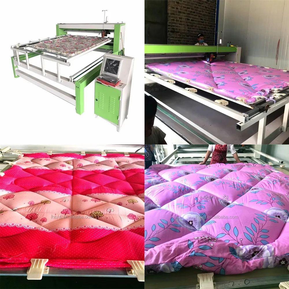 Fully Automatic Computerized Quilting Machine for Bed Mattress Sewing Quilts Semi Cut Mobile Pattern Stitching Equipment for