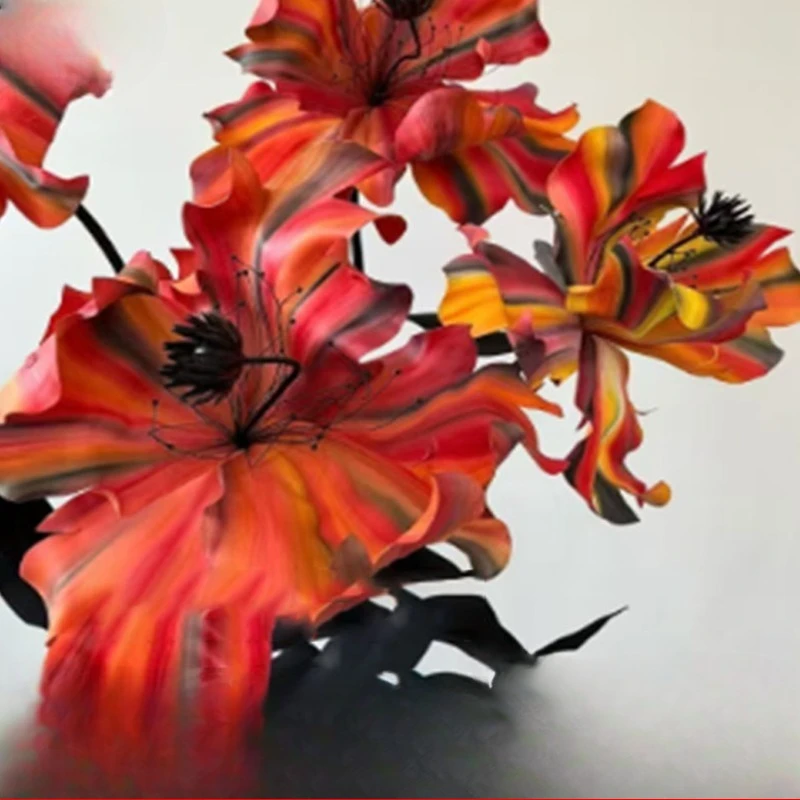 

Lily artificial flower high-end outdoor beauty Chen wedding road guide flower arrangement decoration hotel set decoration