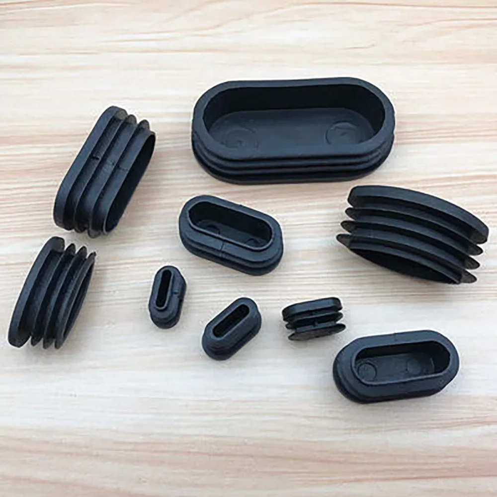 4pcs Oval Olive Tube Plastic Inner Plug Blanking End Cap Tube Pipe Non-Slip Chair Leg Feet Cover Socks Table Foot Dust Seal Caps image 3